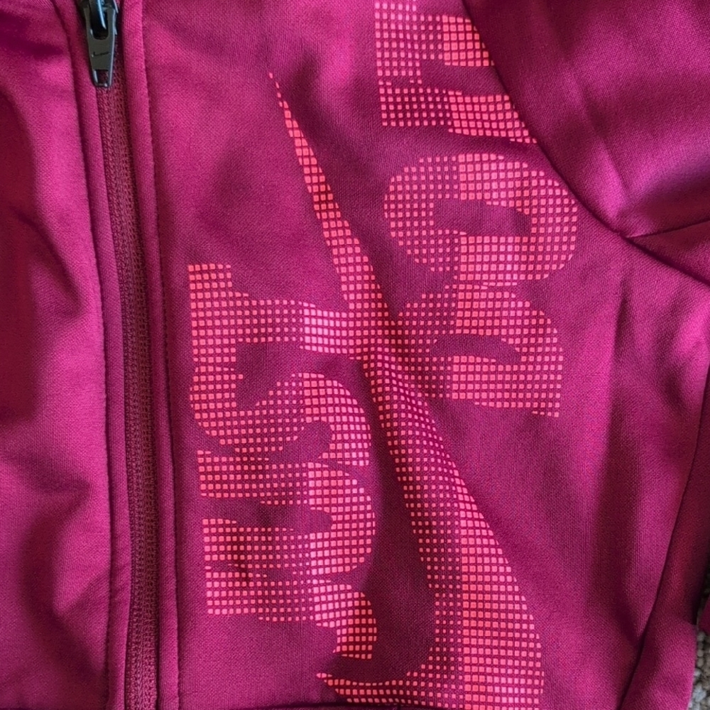 Nike Kids' Dri-Fit Hoodie - Maroon and Red - Picture 3 of 3